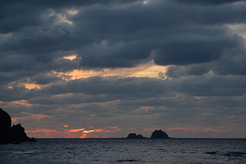 前浜の夕日