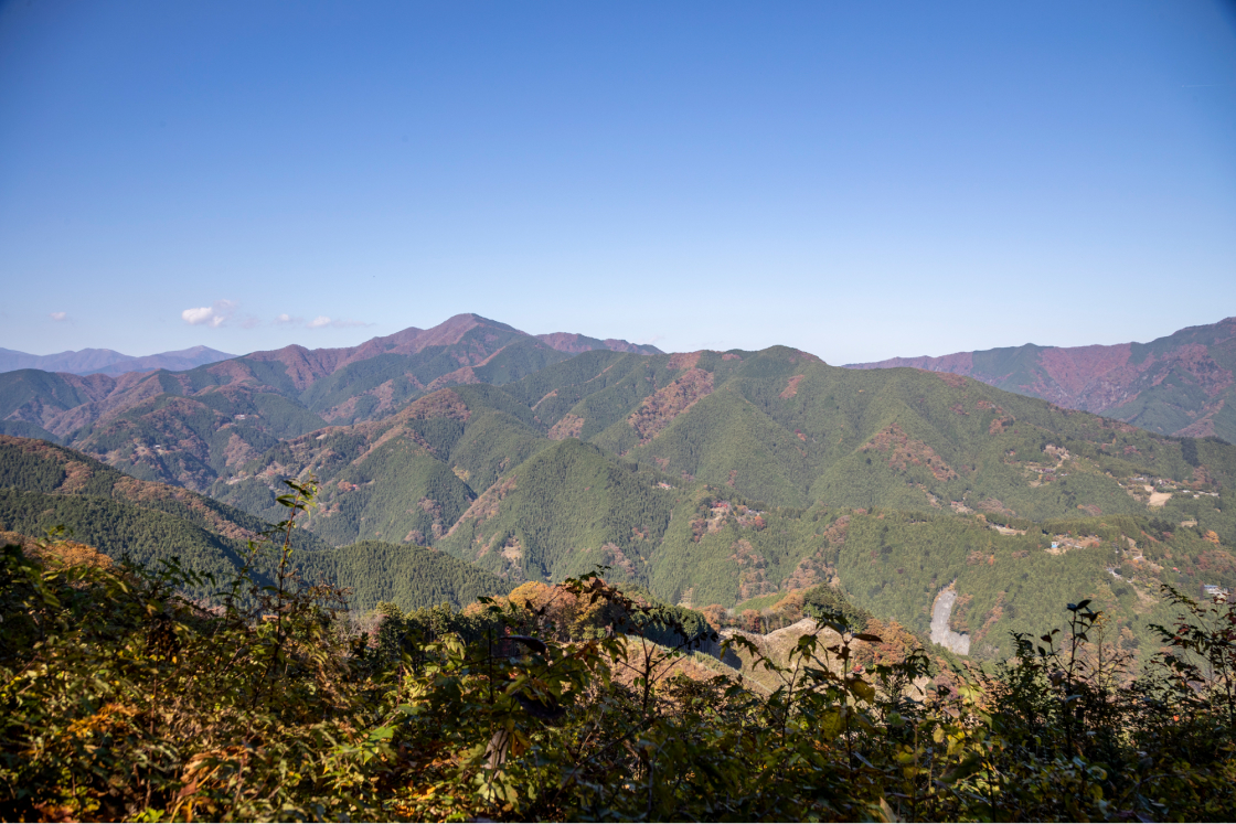 山を見下ろせるひらけた景色