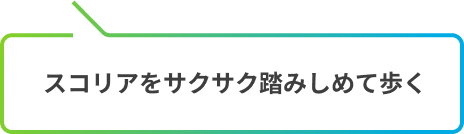 スコリアをサクサク踏みしめて歩く