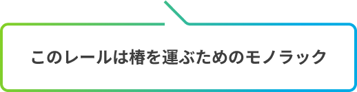 このレールは椿を運ぶためのモノラック