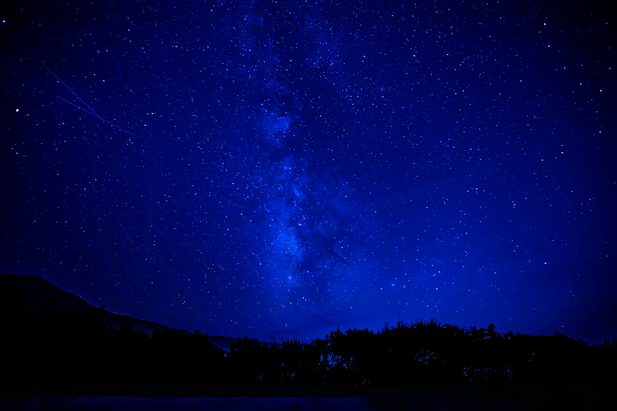 よたね広場から見る満点の星空