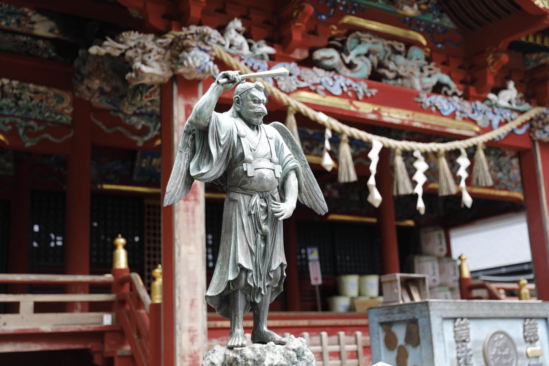 高尾山薬王院にある天狗の銅像